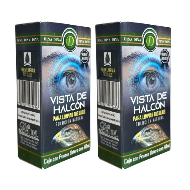 Gotas Vista de Halcón 40 ml Dina Paquete de 2