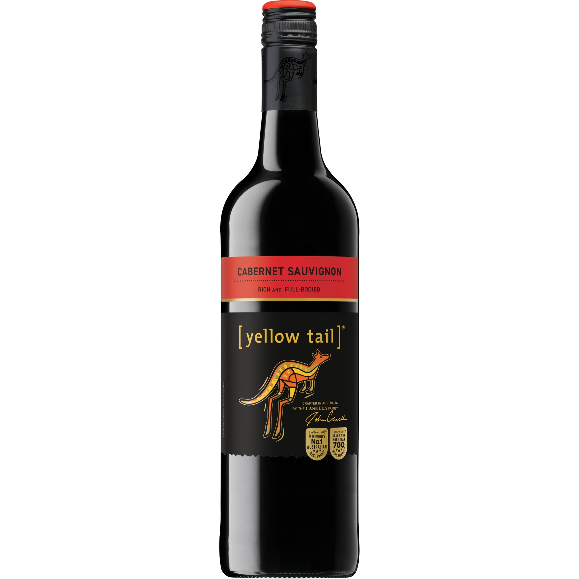 Yellow Tail Cabernet Sauvignon Australia Red Wine, 750 ml Bottle, 13.50% ABV
