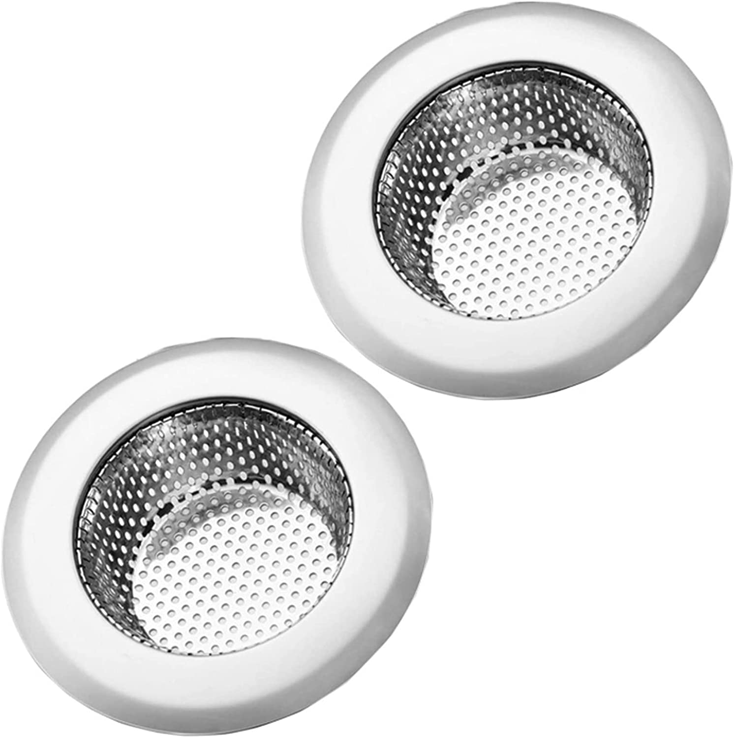 Kitchen Sink Strainer,2PCS Sink Drain Strainer Stainless Steel Kitchen