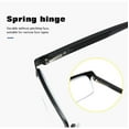 thumbnail image 5 of 8 PK Mens Reading Glasses Spring Hinge - Square Metal Half-Frame - Blue Light Blocker Readers +2.75, 5 of 6