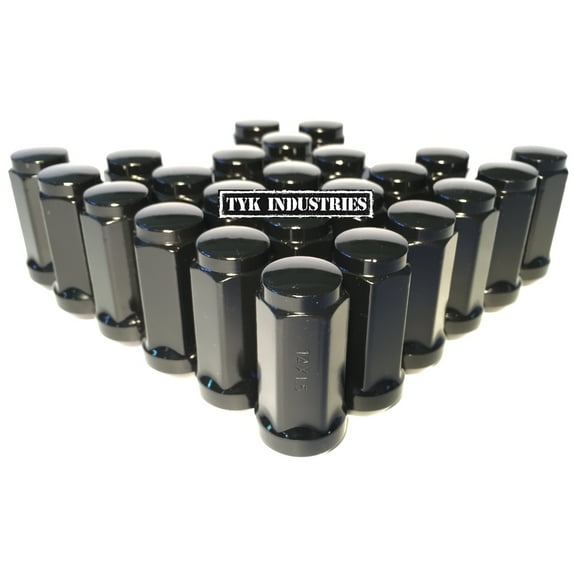 24 Black Long Lug Nuts 14X1.5 Chevy Silverado Tahoe GMC Yukon Sierra 1.90" Tall