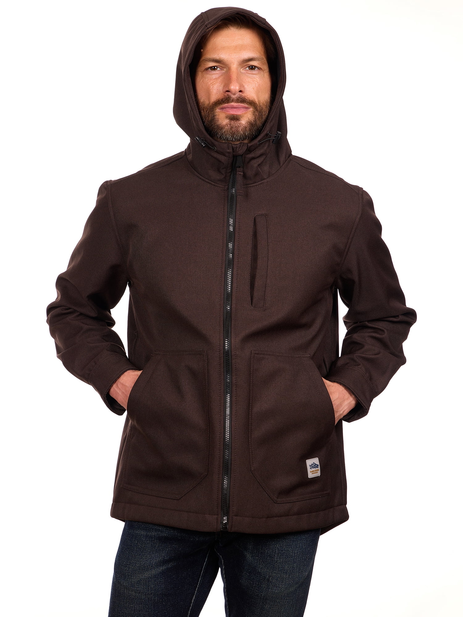 Bass Creek Outfitters Men's Twill Bonded Fleece Softshell Jacket, Sizes M-2XL