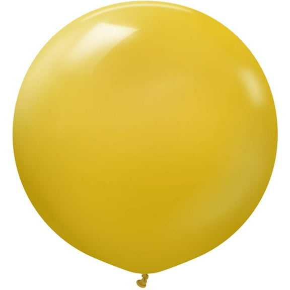 24 inch Kalisan Retro Mustard Latex Balloons (2 Pack) - Party Supplies Decorations