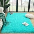 thumbnail image 6 of LOCHAS Soft Indoor Modern Area Rugs Fluffy Living Room Carpets for Children Bedroom Home Decor Nursery Rug 5.3'x7.5',Blue, 6 of 7
