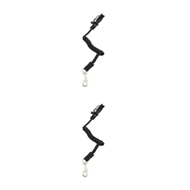 Eigraketly Accesorio de fijación de cuerda de remo de canoa, palas simples antipérdida, cuerdas de resorte, accesorios de fijación flexibles, herramienta Negro 2piezas Eigraketly CBP203774