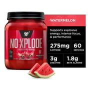 BSN N.O. Xplode Pre-Workout Supplement with Creatine, Beta-Alanine, and Energy, Watermelon, 60 Servings
