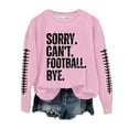 thumbnail image 1 of WEAIXIMIUNG Chandail Camouflage Femme Décontracté Léger Col Rond Chandails Manches Longues Graphique Football Imprimé Chandail Chandails Blouse Haut, 1 of 4