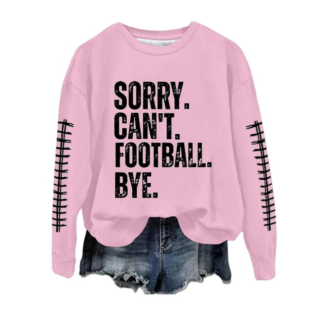 WEAIXIMIUNG Chandail Camouflage Femme Décontracté Léger Col Rond Chandails Manches Longues Graphique Football Imprimé Chandail Chandails Blouse Haut