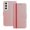 Rosegold, variant on Allytechgroup Flip Wallet Phone Case for Samsung Galaxy S22, RFID Blocking PU Leather Built-in Credit Card Slot Stand Shockproof Full Body Protective for Samsung Galaxy S22, Red