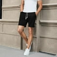 thumbnail image 2 of WRKEKC Summer Shorts for Men Solid Color Fashion Casual Beach Shorts 5-Inch Inseam with Comfortable Fit and Elastic Waist for Vacation Wear, 2 of 6