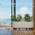 thumbnail image 4 of EuKer Raised Planters with Wheels, 94.5" Metal Planter Box W/Built-In Water Storage System for Indoor/Outdoor, White, 4 of 7