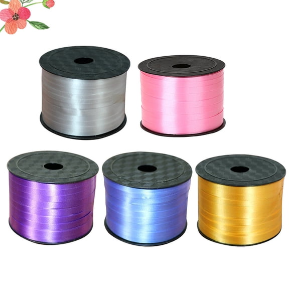 BESTYASH 5 Rolls of Curling Balloons Ribbons Assorted Colors for Balloon String Wrap and Wedding Party Decorating
