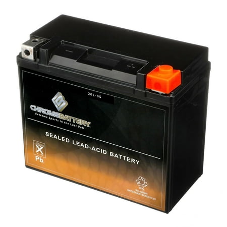 Chrome Battery Ytx20l-bs (20l-bs 12 Volts,18 Ah, 270 Cca) Atv Battery for Yamaha 660cc Yfm660fa Grizzly 2007