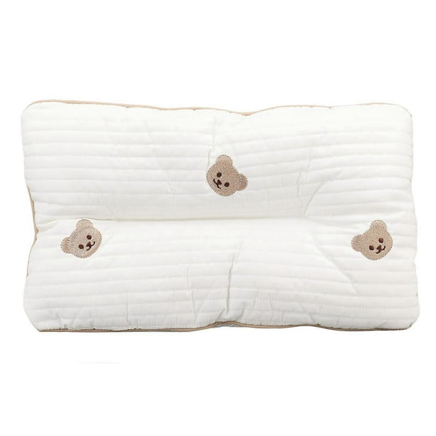 Cute Toddler Pillow Animal Pattern Soft PP Cotton Neck Support Breathable Baby Pillow Bear