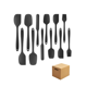 thumbnail image 1 of Set 12 Utensilios Silicona Cocina Palas Espátulas Repostería Belug Negro, 1 of 5
