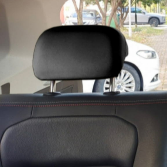 Stretch Cloth Car Seat Headrest Cover for Rear Seats - Universal Fit for Cars, Trucks, Suvs - Stylish, Elastic, Dirt-Resistant Protection (Black, Brown, Grey, Beige)