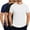 C- Black/Navy Blue/White -3 Pack, variant on COOFANDY Men's Crew Neck T-Shirts Short Sleeve 2 Pack Casual Summer Slim Fit Basic Tee Shirt
