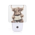 thumbnail image 1 of Fotbe Relaxed Cute Cow Reading Luz Nocturna LED, Luz de Noche con Sensor de Luz Natural de Anochecer a Amanecer, Se Enchufa a la Pared, Blanco Cálido 0.5W-US, 1 of 7