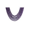 thumbnail image 4 of Ratnavali Jewels Amethyst color 7 Line Quartz Beads Strand Jewelry Necklace Women, 4 of 5