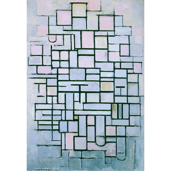 Composition Number 6-Mondrian - CANVAS OR FINE PRINT WALL ART