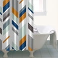 thumbnail image 4 of Multicolor Chevron Pattern Shower Curtain 36"x72" ,Bathroom Decorative Shower Curtains Set with 12 Hooks,Modern Waterproof Washable Shower Curtain, 4 of 6
