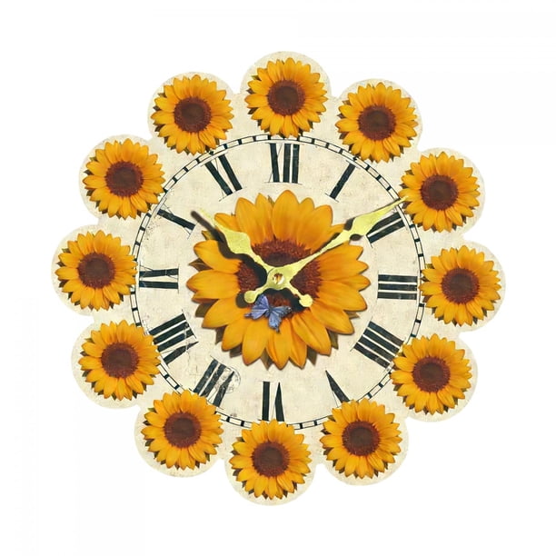 Reloj de pared decorativo de madera, silencioso, elegante y moderno, para dormitorio, oficina y sala de estar.