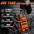 thumbnail image 3 of 750W Peak Electric Bike for Adults, 16" Electric Commuter Bike, 48V 15Ah Removable Battery Folding Ebike, One-Piece Tire City E-Bicycle, Max.20mph & 45 Miles UL2849 Black, 3 of 11