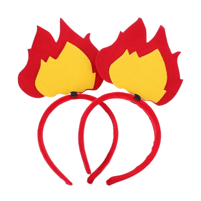 2 diademas de llamas de fuego: diademas de fuego, tocado para disfraz de carnaval, accesorios para el cabello para Halloween, cosplay y fiestas.