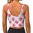 thumbnail image 3 of Naloa Floral Strawberr Sports Bras for Women, High Support Bra with Removable Pads, Comfortable - Medium, 3 of 9