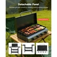 thumbnail image 6 of KFFKFF 4-Burner Propane Griddle with Wheels, 29-Inch Flat Top Grill for Outdoor Cooking, Features Lid,28000 BTU Heat Output, Ideal for Pan-Frying, Grilling, Stir-Frying, and BBQ,Pulse Ignition System, 6 of 9