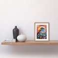 thumbnail image 2 of Bald Eagle Bird With Multicoloured Feathers Folk Art Watercolour Painting Artwork Framed Print Wall Art 9X7 Inch, 2 of 5