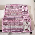 thumbnail image 2 of LHSHID Daughter Gifts from Mom Dad Gifts for Daughter Birthday Gifts for Daughter Daughterr Gifts for Mothers Day Christmas Graduation Daughter Blanket 40"x50", 2 of 6