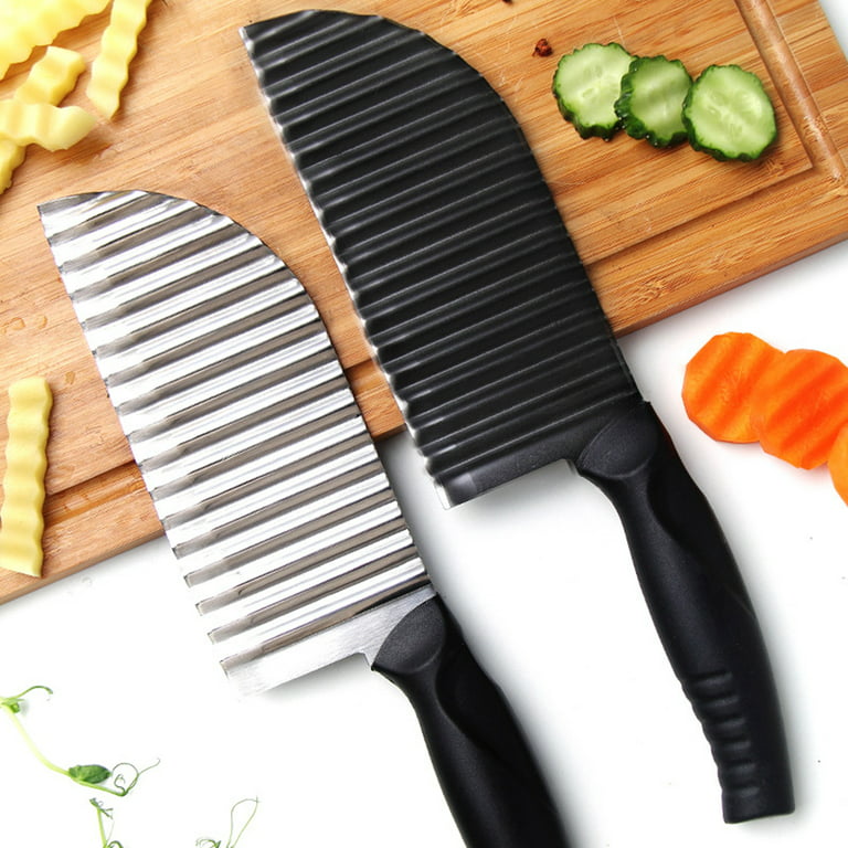 Crinkle Potato Cutter Vegetable Waves Slicer Knife Stainless Steel Kitchen  Tool