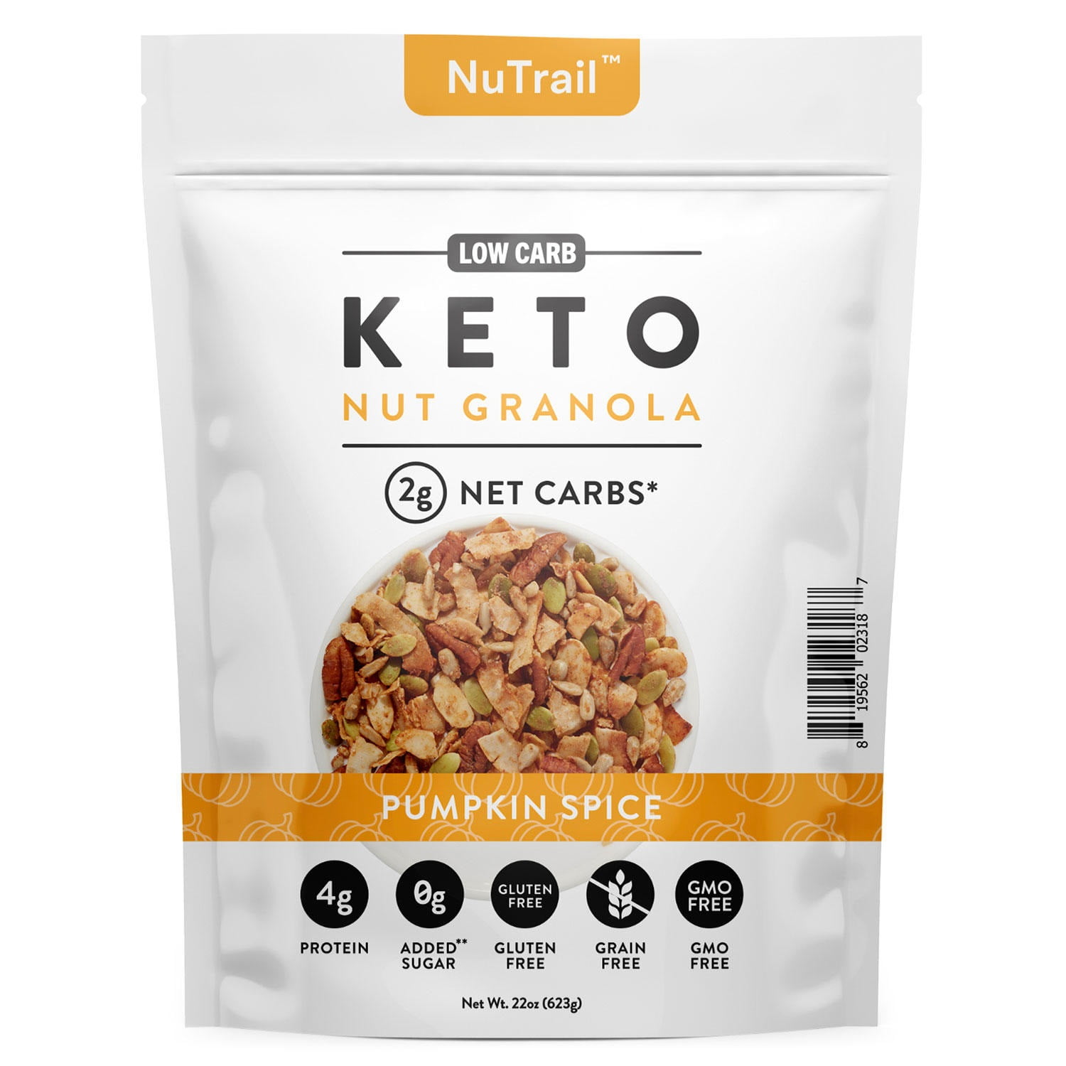 NuTrail Keto Nut Granola, Pumpkin Spice (22 Ounce)