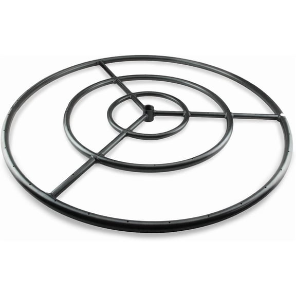 Fire Ring Burner for Fire Pits and Fireplaces | 30 Inch, Black Steel Burner