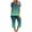 Green, variant on Bixock Women Fall and Winter Outfit Set,Women Two-piece Set,Women Casual Set Print Short Sleeve Top and 3/4 Length Pocket Pants Loungewear Set