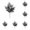 Black-6Pcs, variant on Artificial Black Pine Needles Glitter Cedar Stems Gothic Branches, Floral Twig Picks for Halloween Christmas Wreath Wedding Bouquet Home Centerpiece Decor