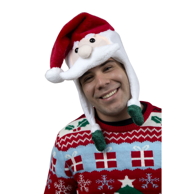 Gorrro de Santa Claus fiesta Navidad Rev Excelente gorro de Santa Hat