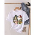 thumbnail image 1 of Camiseta de manga corta con estampado de árbol para mujer, blusa bonita de los años 90, ropa de Navidad, camiseta estampada, 1 of 5