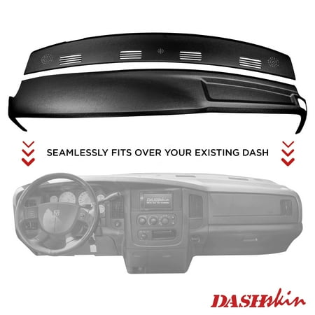 DashSkin 2 Piece Molded Dash Cover Kit for 02-05 Dodge Ram in Black (USA Made)