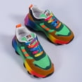 thumbnail image 4 of Willtoo Women's Comfortable Fashion Colorful Sneakers Wide Foot Sneakers Outdoor Running Workout Lace-up Platform Casual Shoes, 4 of 5