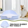 thumbnail image 5 of Rabbit Potty,Rabbit Litter Box Bunny Triangle Potty Trainer Corner Plastic Litter Box, 5 of 12