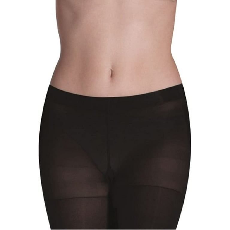 No nonsense Women's Black Super Opaque Footless Tights - Pick Your Size  (M/L/XL) - Helia Beer Co