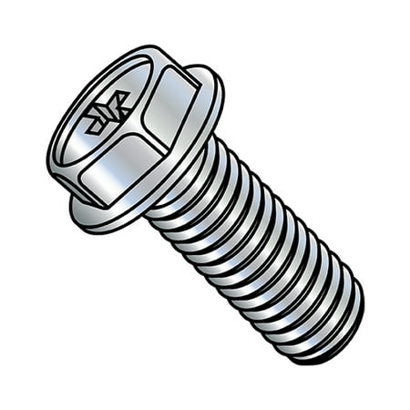 

1/4-20X3/8 Phillips Indented Hex Washer Machine Screw Fully Threaded Zinc (Pack Qty 4 000) BC-1406MPW