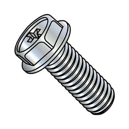 

1/4-20X1 Phillips Indented Hex Washer Machine Screw Fully Threaded Zinc (Pack Qty 2 000) BC-1416MPW