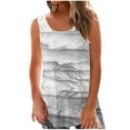 thumbnail image 2 of Odbmxy Tank Tops Women Plus Size Sleeveless Summer Tops Women Graphic Daytime Soft Leisure Relaxed Fit Tops,Gray S, 2 of 5