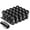 Black, variant on J2 Engineering LN-T7-034-125-RD J2 Engineering 7075 Aluminum M12 x 1.25 20 Pcs 50mm Open End Lug Nut Set with Adapter Red