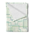 thumbnail image 2 of Geometric Soft Flannel Fleece Blanket, Futuristic Design Like a Subway Line with All Routes in Town Pattern, Cozy Plush for Indoor and Outdoor Use, 60" x 80", Mint Green Royal Blue, by Ambesonne, 2 of 5