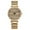 Gold, variant on Stylish Analog Quartz Men's Watch with Rhinestones, Water Resistance Feature - Perfect Party Accessory