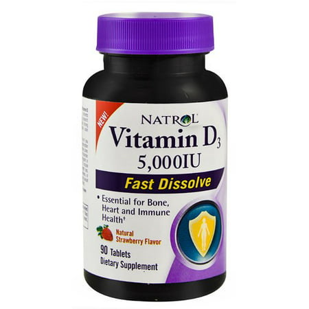 Natrol Vitamin D3 5000 IU Fast Dissolve Tablets, 90